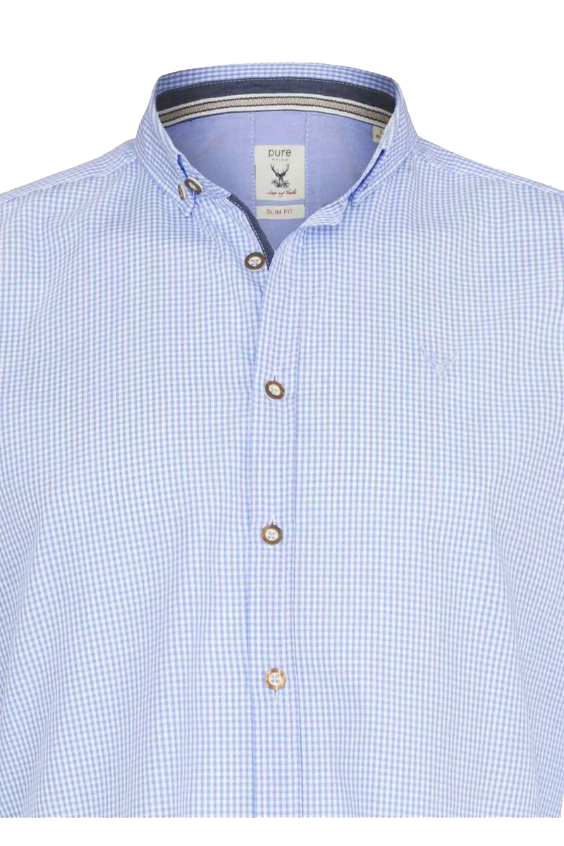 Trachtenhemd kariert Slim fit