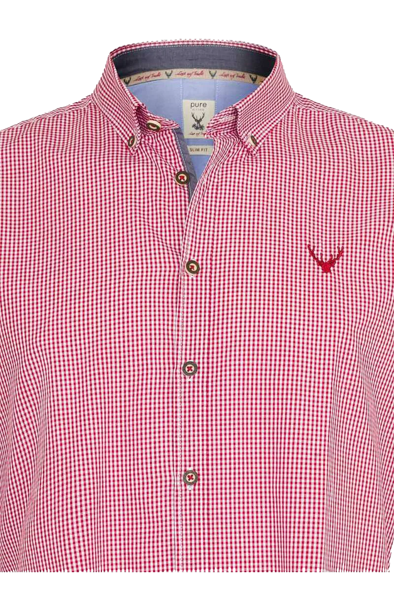 Trachtenhemd kariert Slim fit