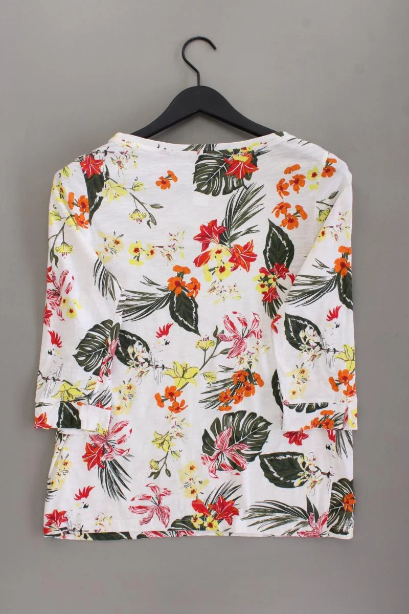 s.Oliver Printshirt Gr. 38 mit Blumenmuster 3/4 Ärmel mehrfarbig aus Baumwolle