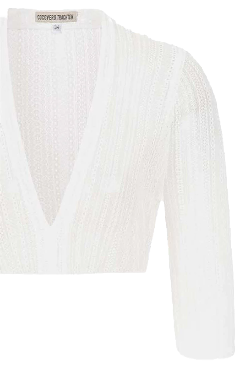 Dirndlbluse aus Spitze mit 3/4-Ärmeln