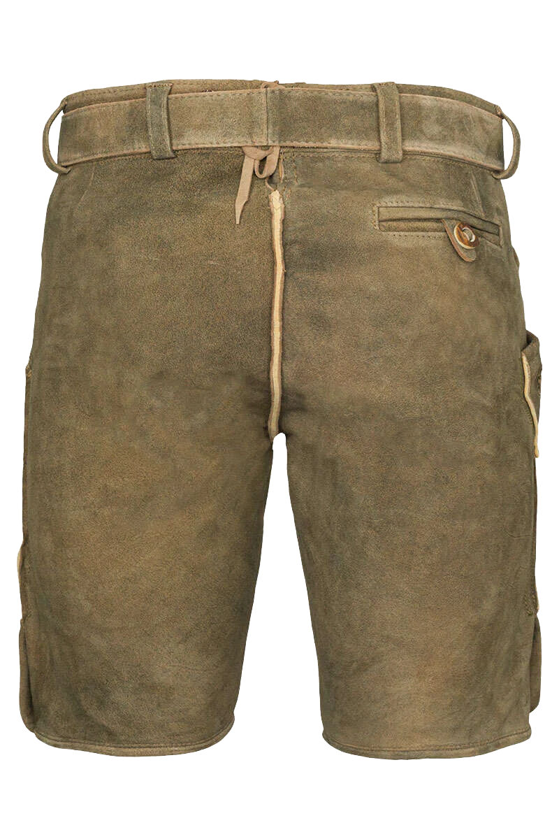 Herren Lederhose kurz bestickt