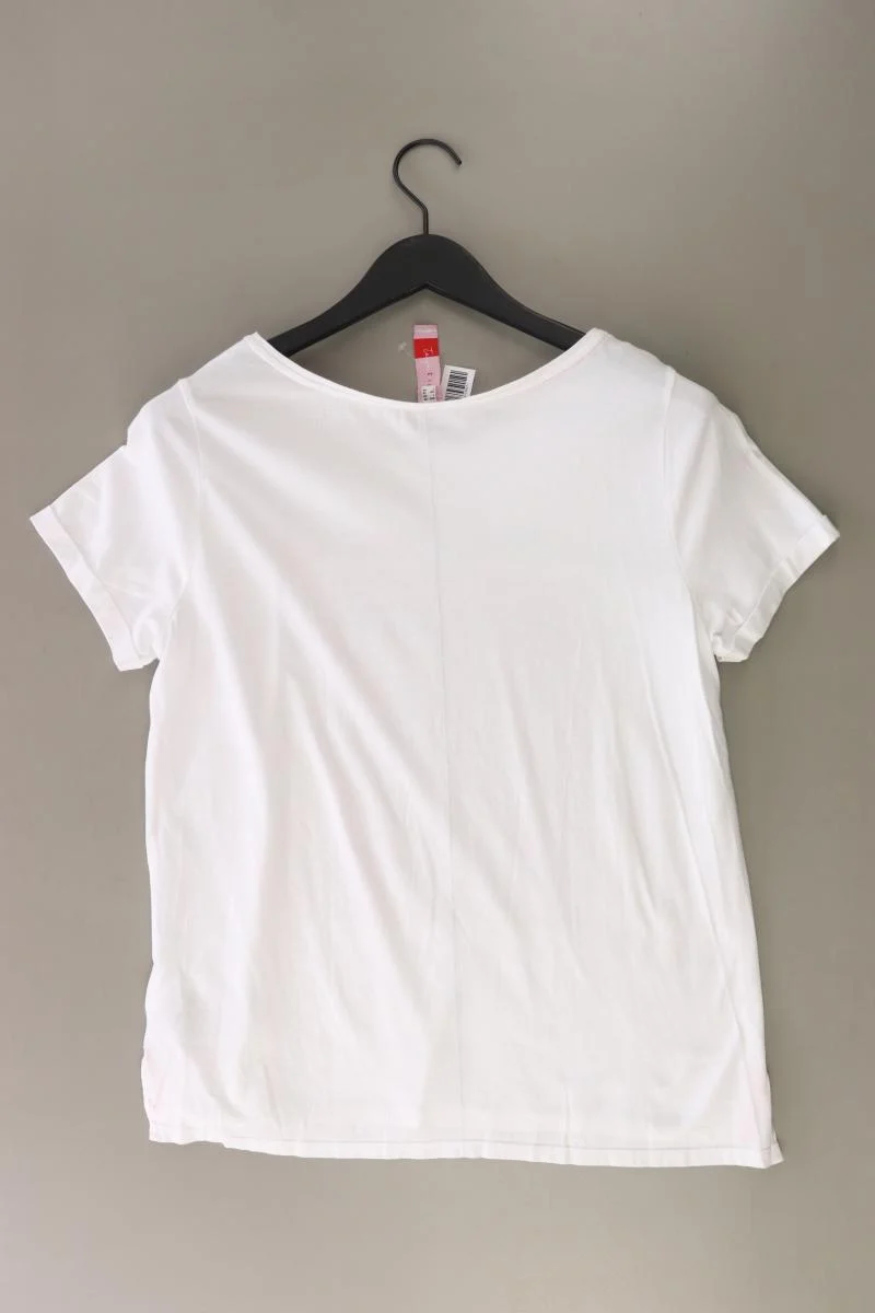 Street One Printshirt Gr. 40 Kurzarm weiß aus Baumwolle