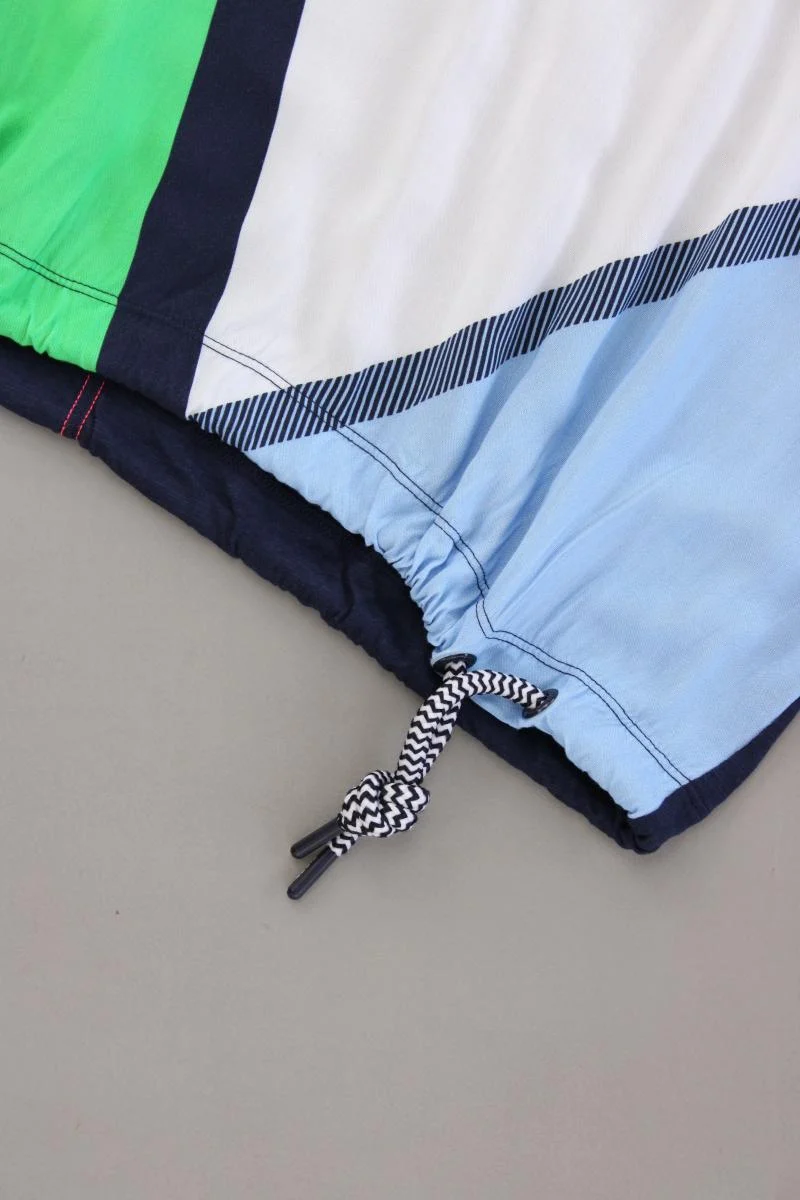 Cecil Printshirt Gr. L geometrisches Muster Kurzarm blau