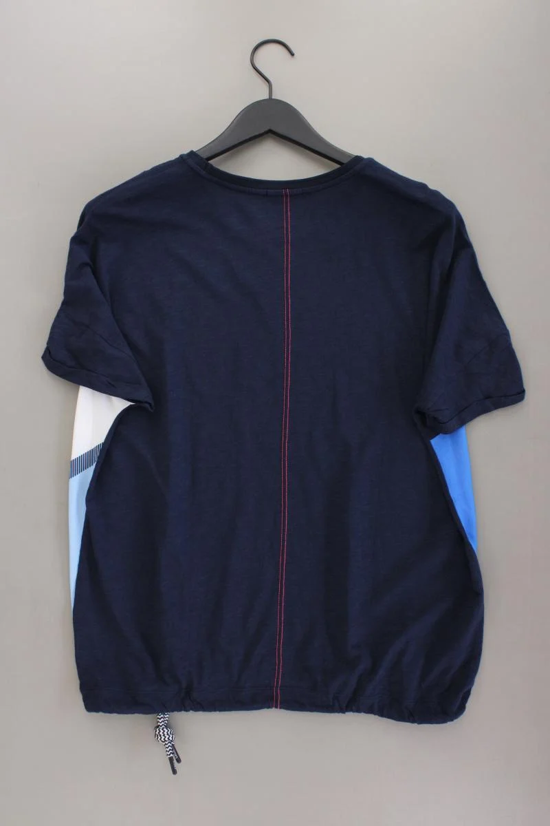 Cecil Printshirt Gr. L geometrisches Muster Kurzarm blau