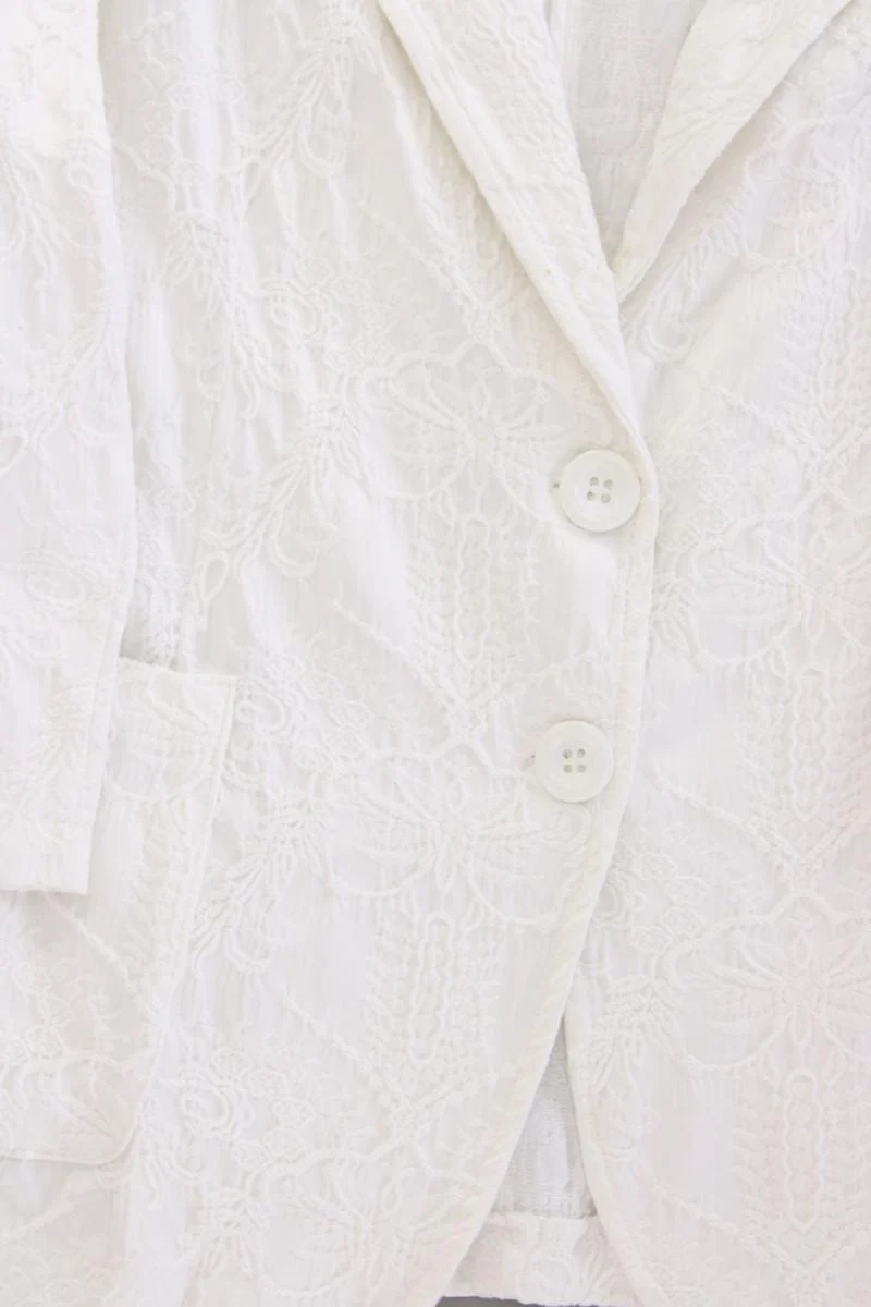 Paolo Casalini Slim Blazer Gr. L creme aus Baumwolle