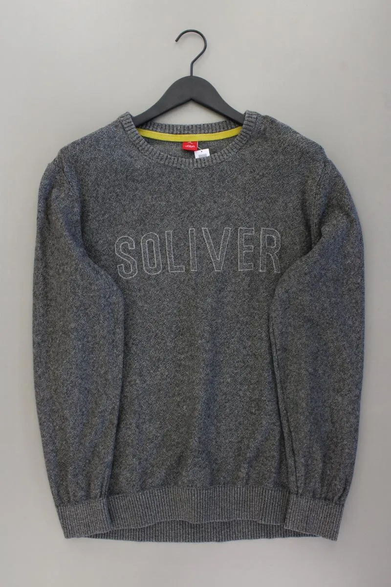 s.Oliver Feinstrickpullover für Herren Gr. XL grau aus Baumwolle