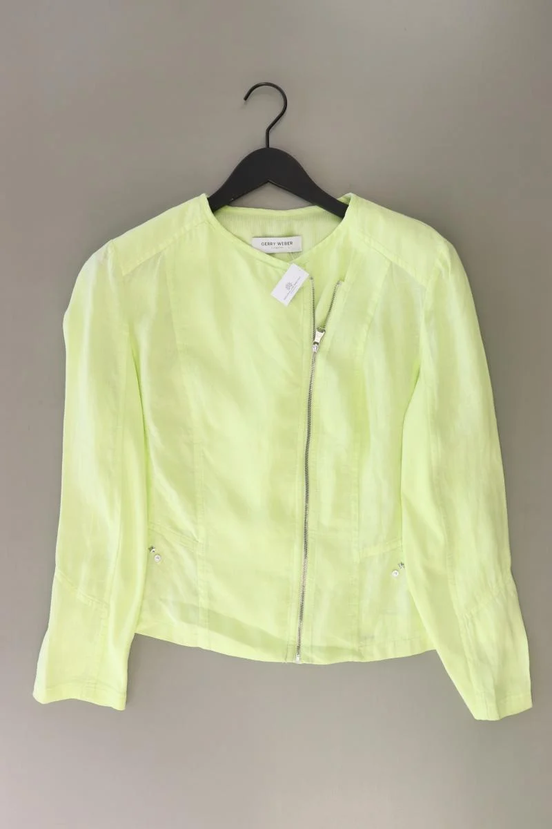 Gerry Weber Regular Jacke Gr. 44 grün aus Leinen