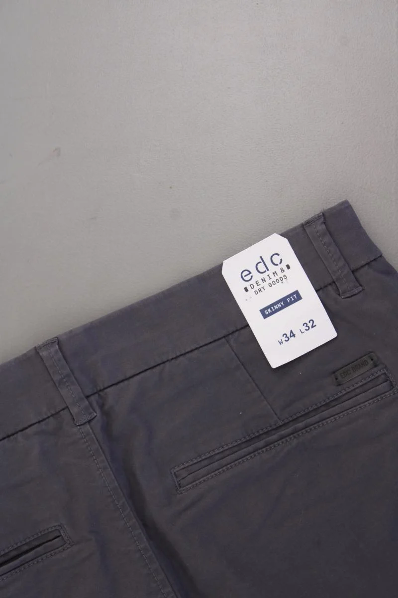 edc by Esprit Chinohose für Herren Gr. W34/L32 neu mit Etikett grau