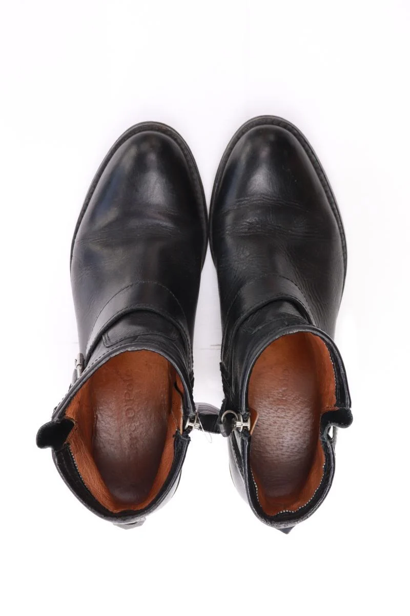 Marc O'Polo Leder Stiefelette Gr. 5,5 Gr. 38 schwarz