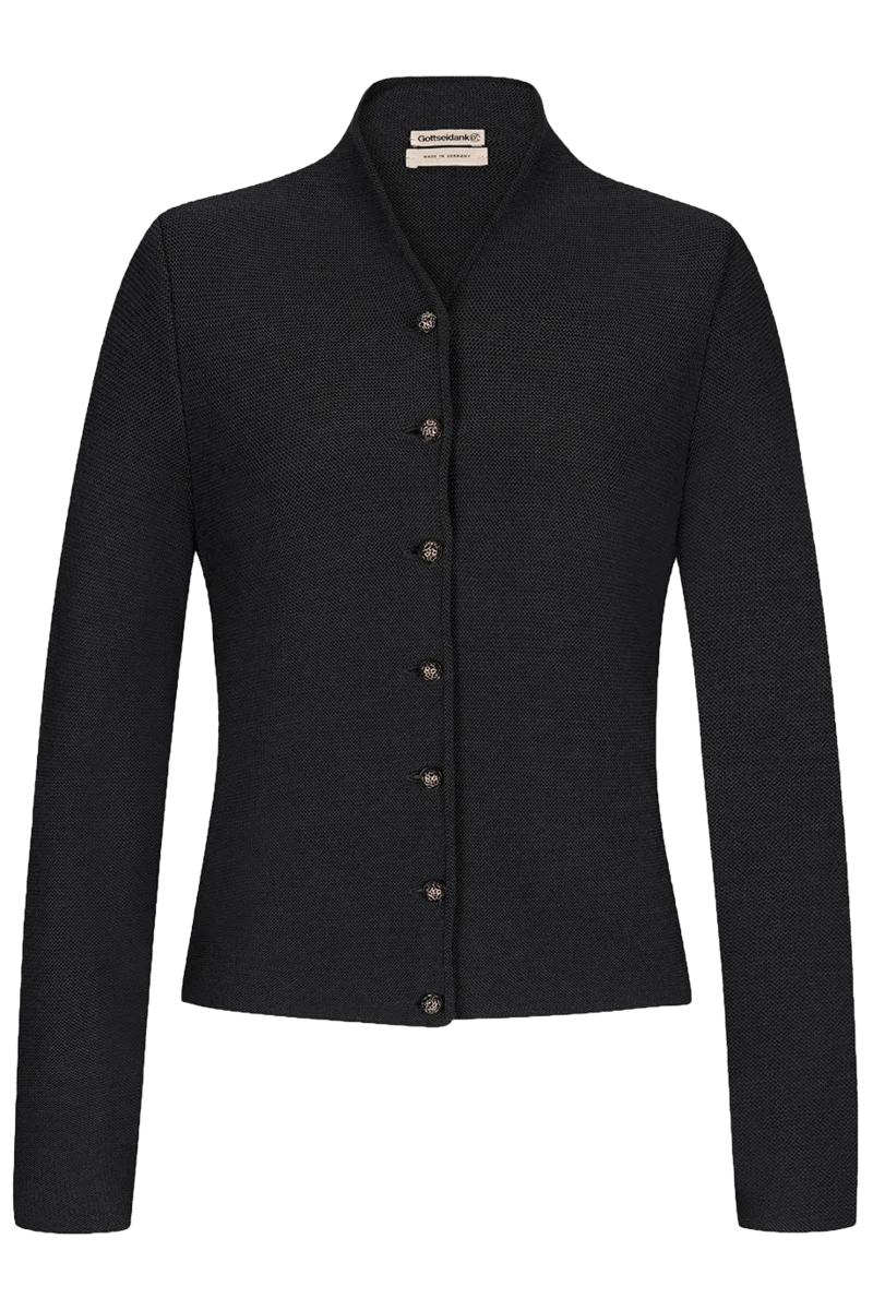 Damen Trachten Strickjacke mit Kelchkragen
