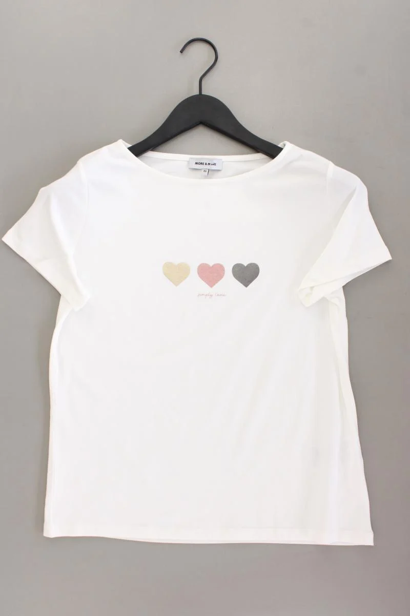 More&More Printshirt Gr. 40 Kurzarm weiß aus Baumwolle