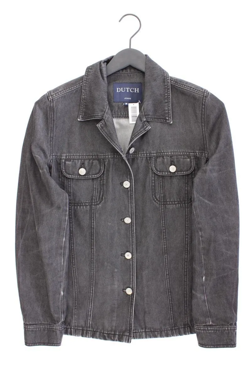 Jeansjacke Gr. 36 grau aus Baumwolle