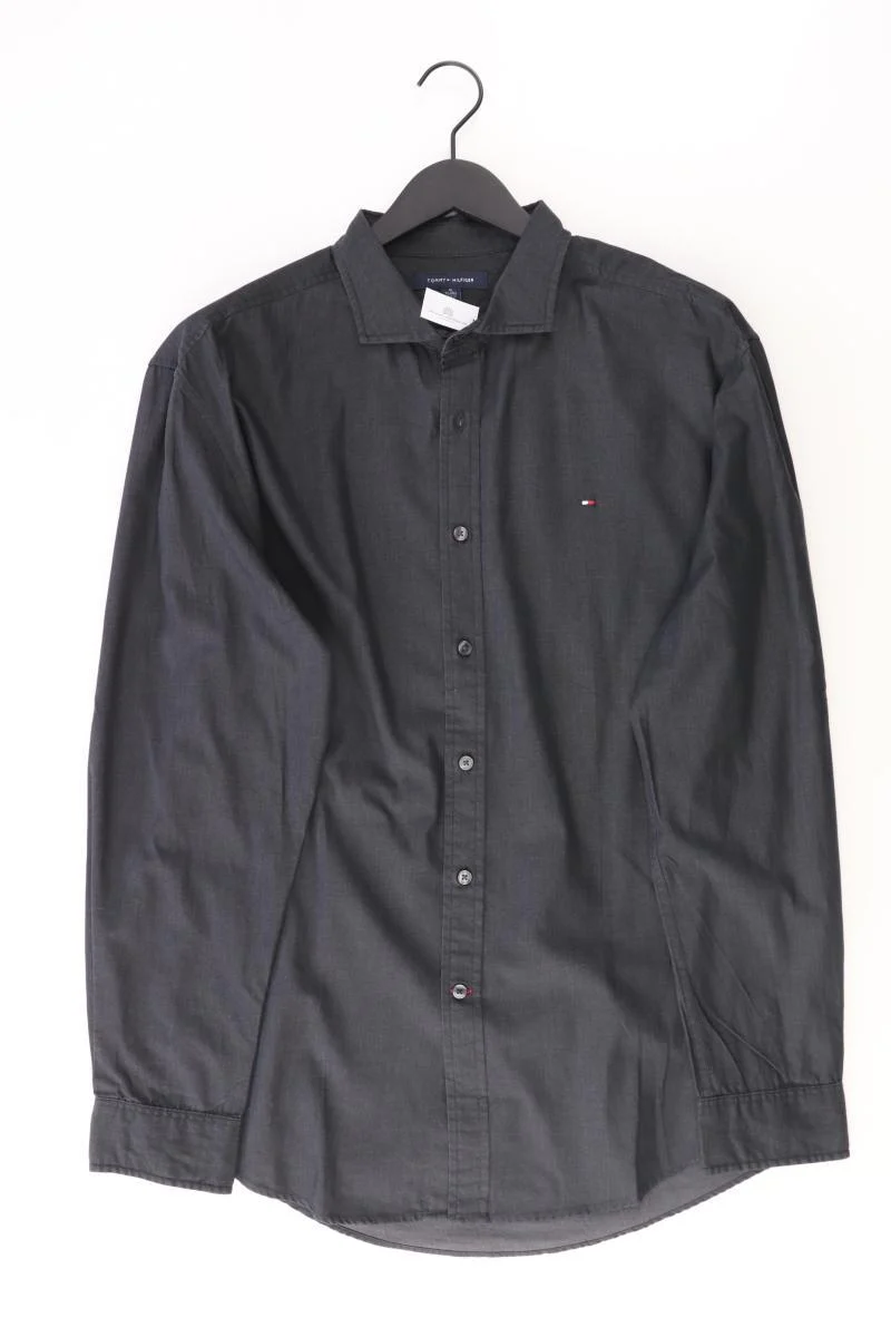Tommy Hilfiger Langarmhemd für Herren Gr. XL grau