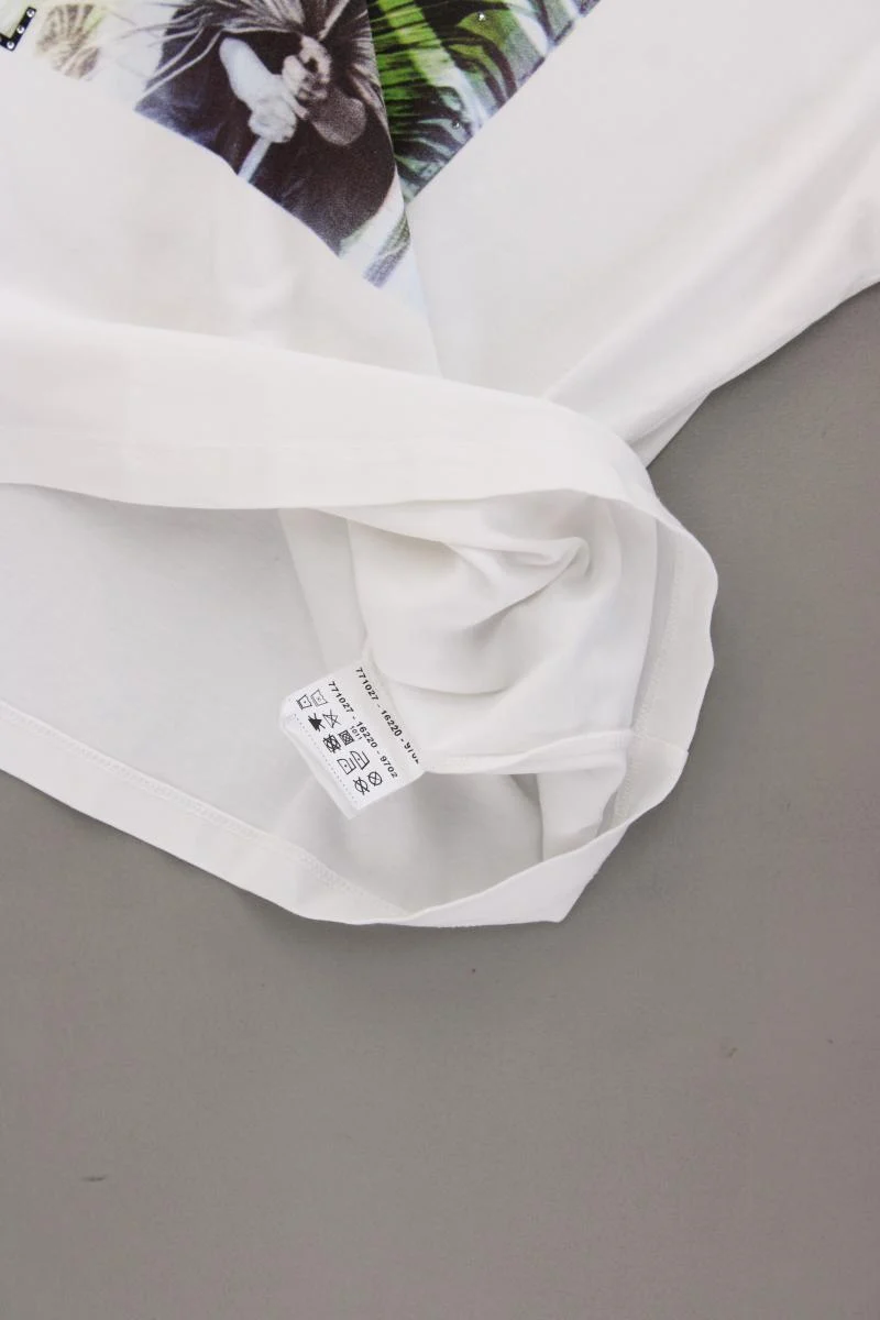 Taifun Printshirt Gr. 40 Kurzarm weiß