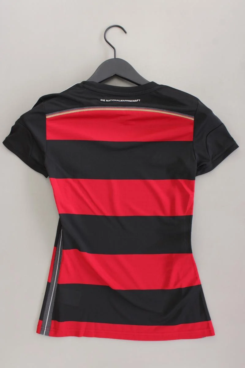 Adidas Sportshirt Gr. 30/32 gestreift Kurzarm rot aus Polyester