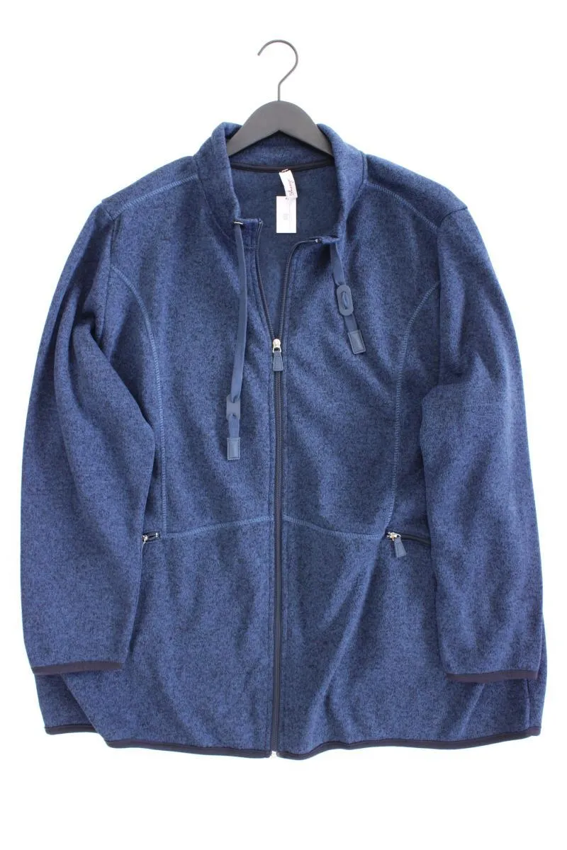 sheego Classic Cardigan Gr. 52/54 Langarm blau aus Polyester