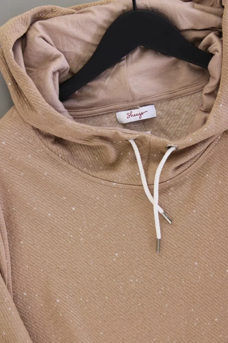 sheego Kapuzenshirt Gr. 52/54 Kurzarm braun aus Viskose