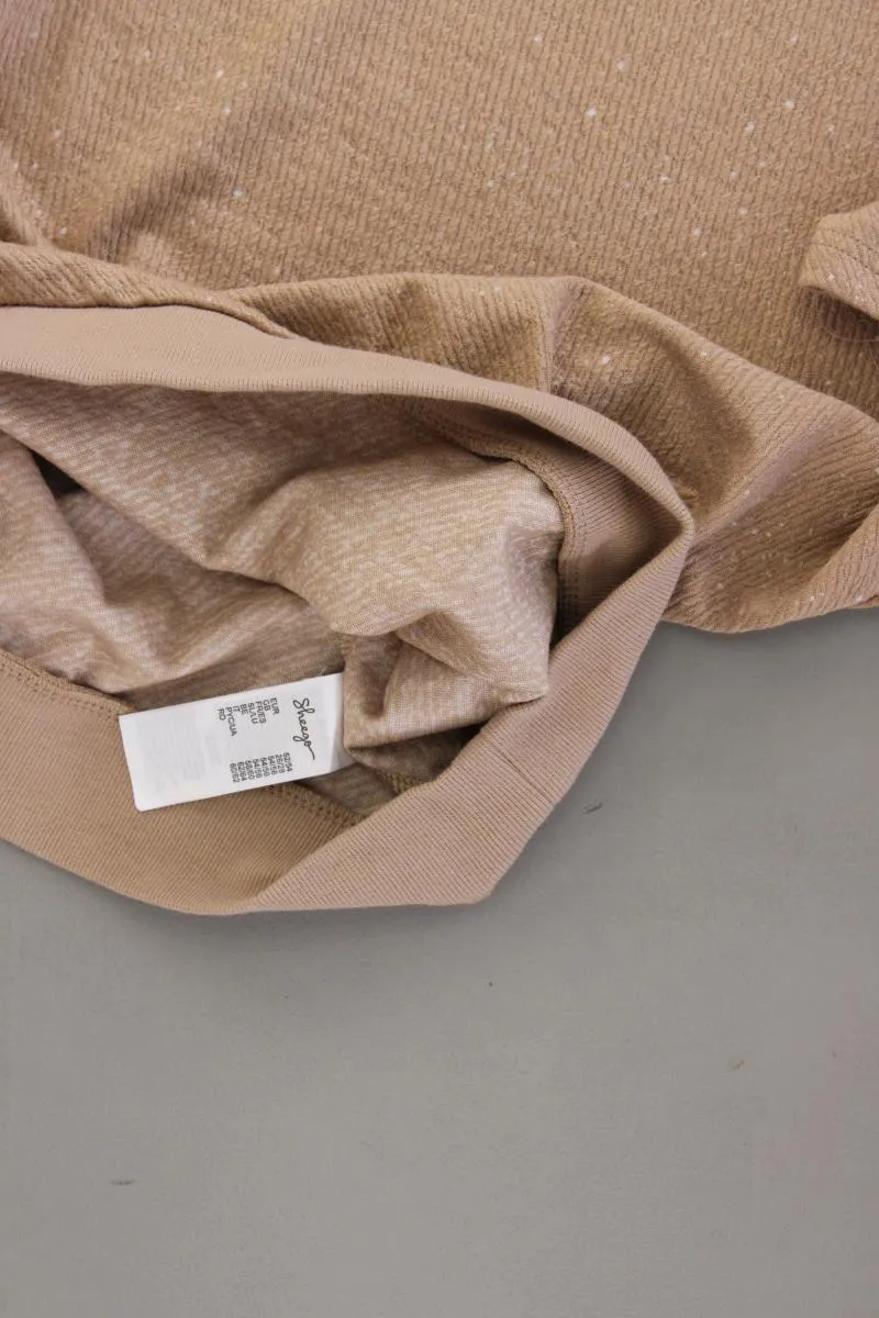 sheego Kapuzenshirt Gr. 52/54 Kurzarm braun aus Viskose