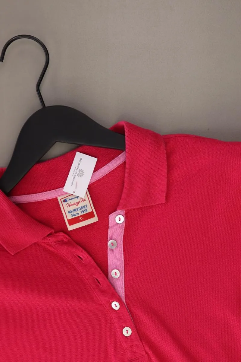 Champion Poloshirt Gr. XL Kurzarm pink aus Baumwolle