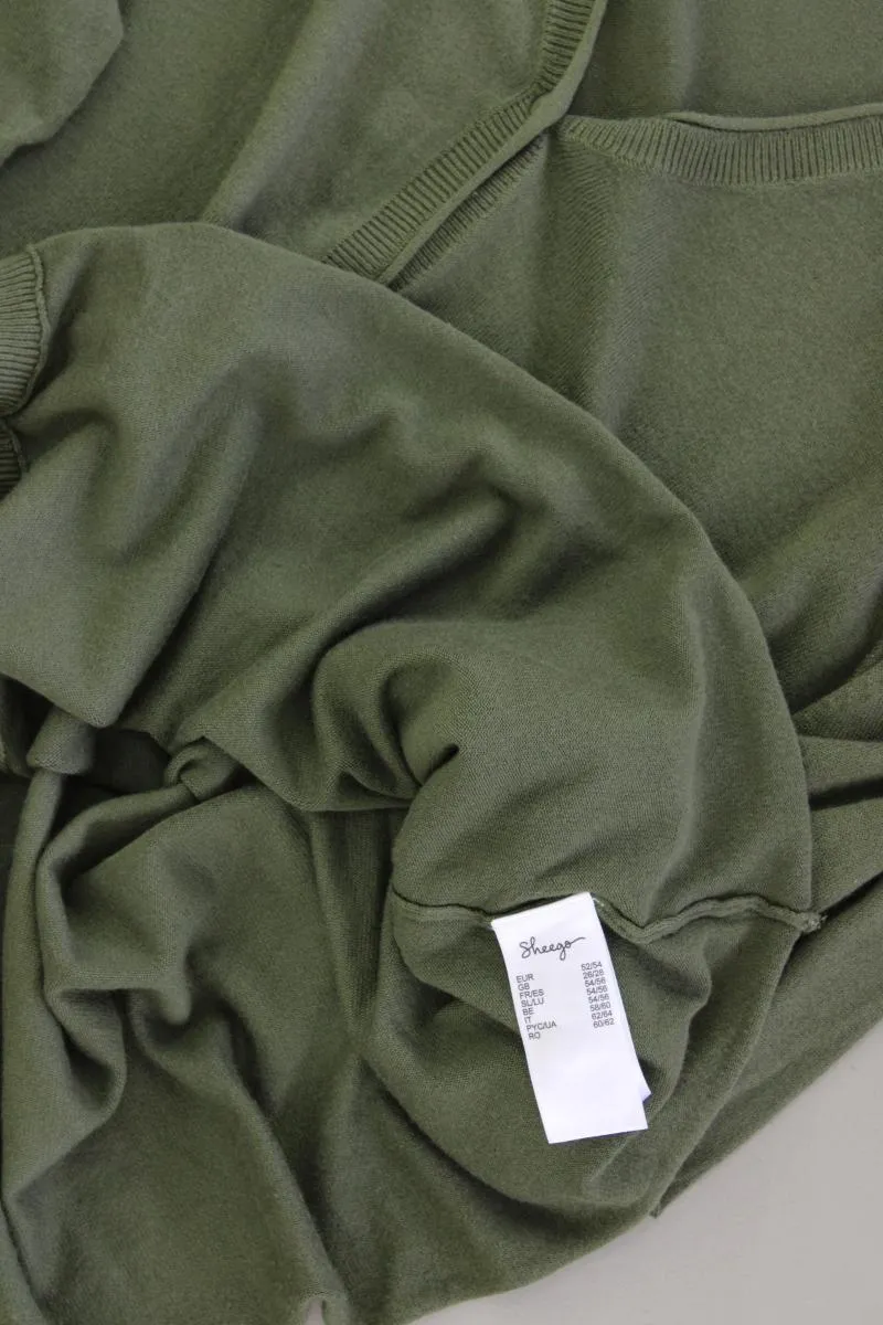sheego Strickjacke Gr. 52/54 Langarm olivgrün aus Viskose