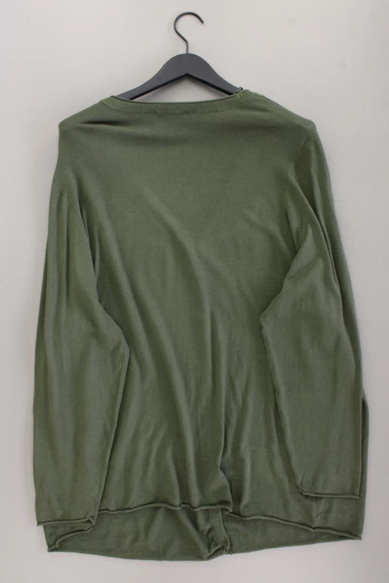 sheego Strickjacke Gr. 52/54 Langarm olivgrün aus Viskose