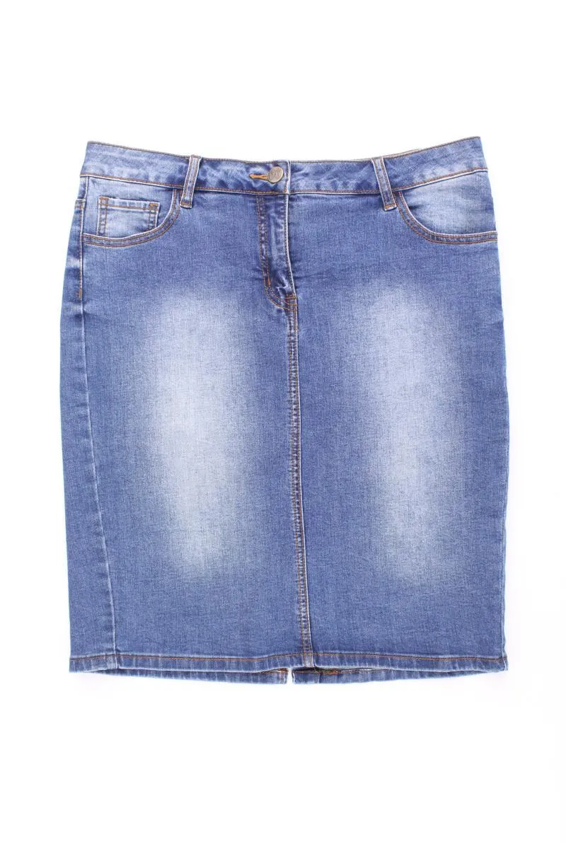 Amy Vermont Jeansrock Gr. 42 blau aus Baumwolle