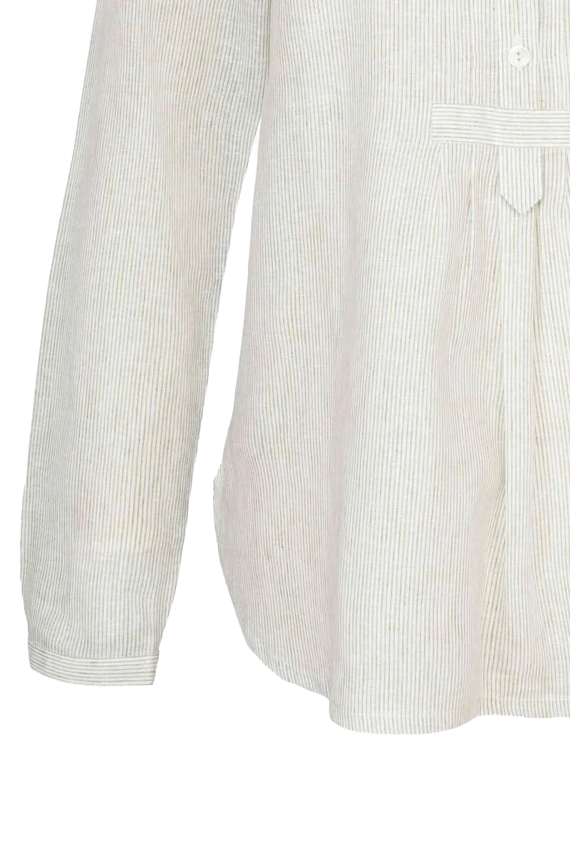 Damen Leinenbluse gestreift