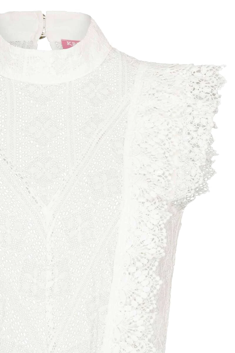 Damen Trachten Spitzenbluse grau
