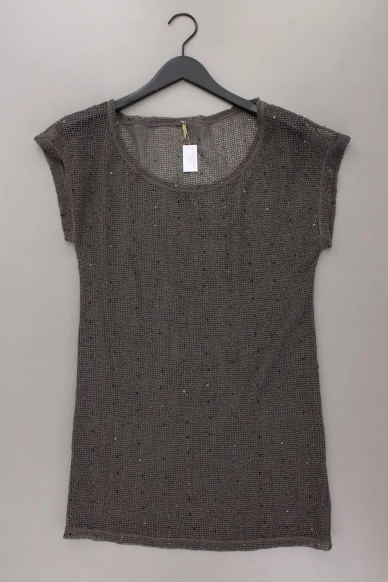 PALMERS Strandkleid Häkelshirt Gr. M Kurzarm grau