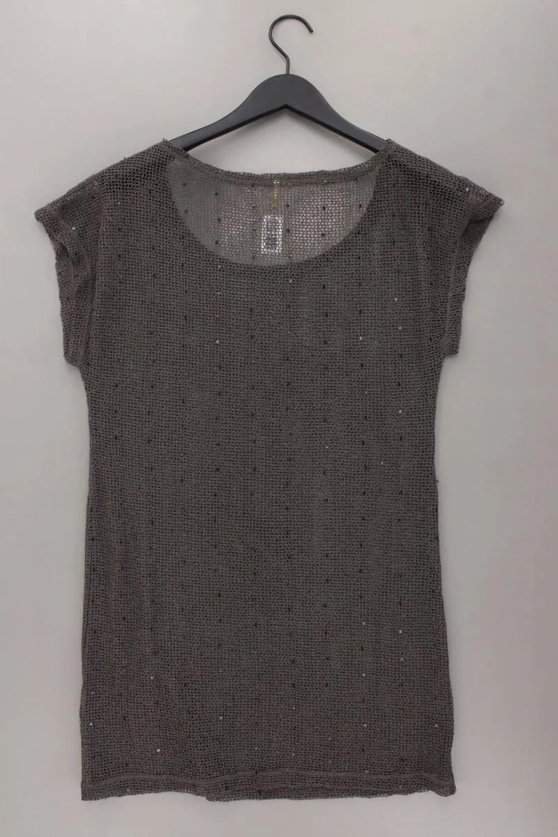 PALMERS Strandkleid Häkelshirt Gr. M Kurzarm grau