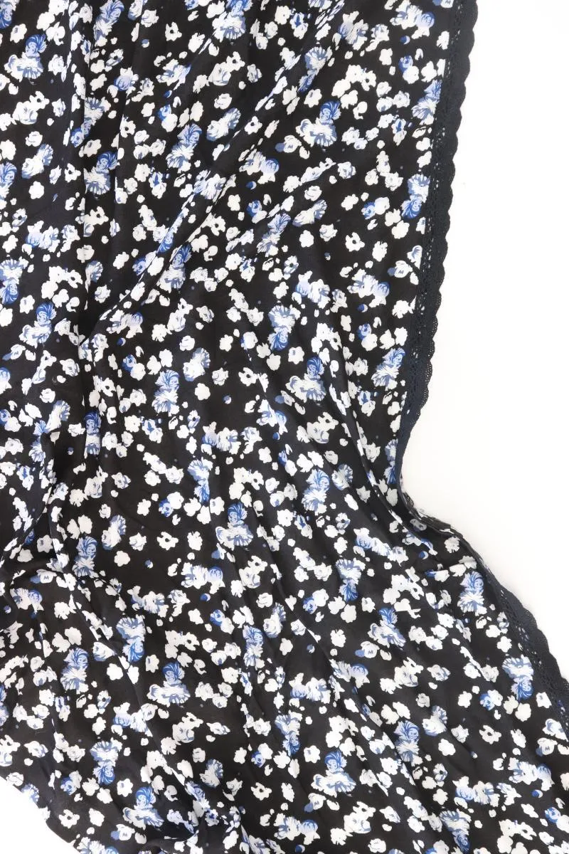 Tuch mit Blumenmuster schwarz