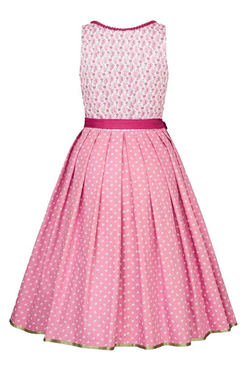Midi Baumwolldirndl Knöpfe Perlmutt