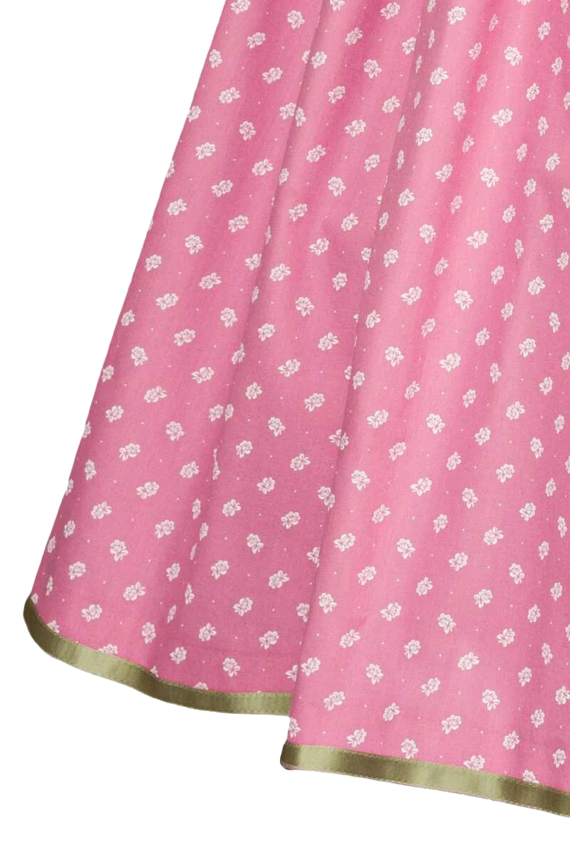Midi Baumwolldirndl Knöpfe Perlmutt