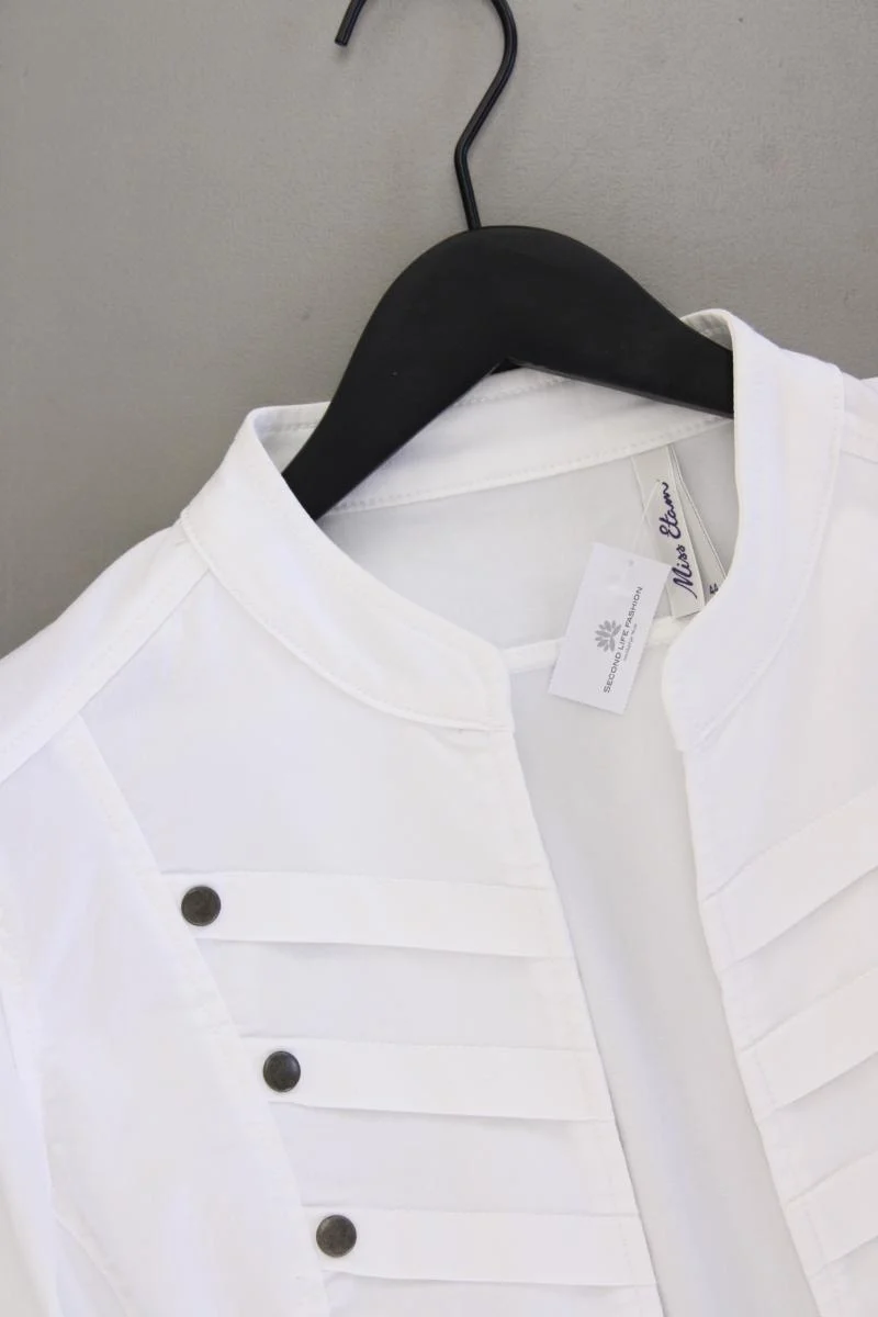 Miss Etam Classic Jacke Gr. 44 weiß aus Baumwolle