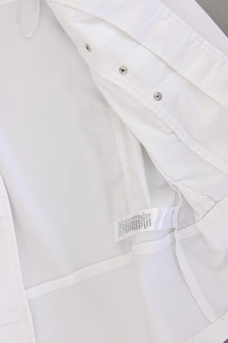 Miss Etam Classic Jacke Gr. 44 weiß aus Baumwolle