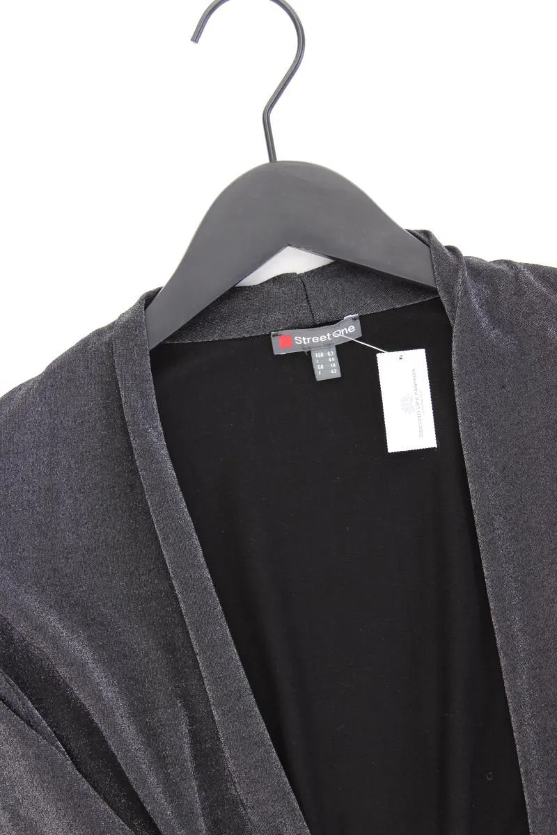 Street One Classic Cardigan Gr. 40 Langarm mit Glitzer silber