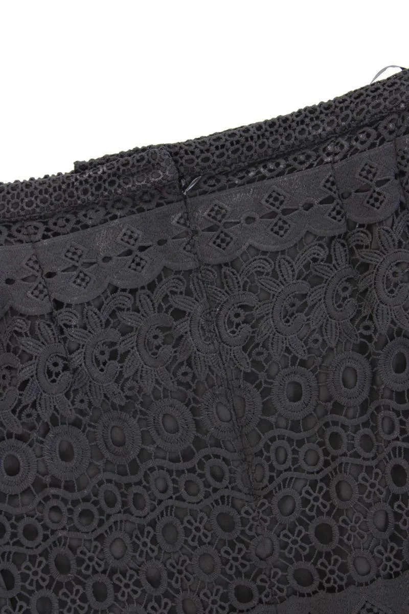 Emilia Lay Spitzenrock Gr. 44 neu mit Etikett schwarz aus Polyester