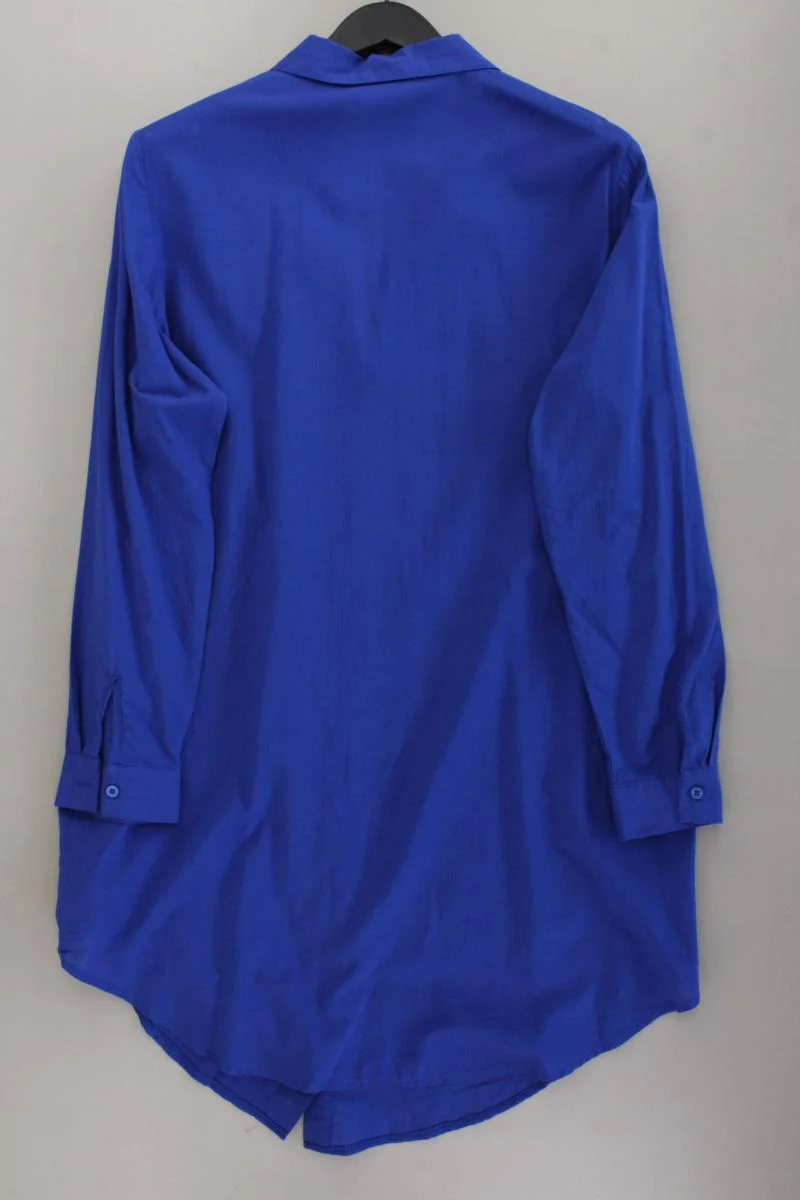 Alba Moda Blusenkleid Gr. 44 Langarm blau aus Baumwolle