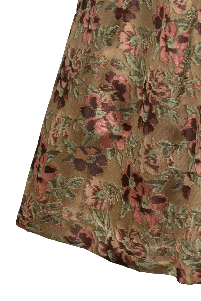 Midi-Dirndl mit Schößchen und Blumenmuster