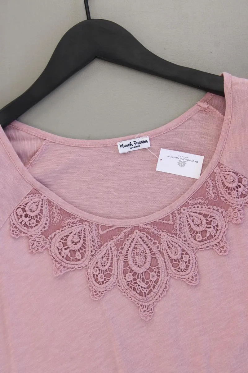 munich freedom T-Shirt Gr. XL Kurzarm rosa aus Baumwolle