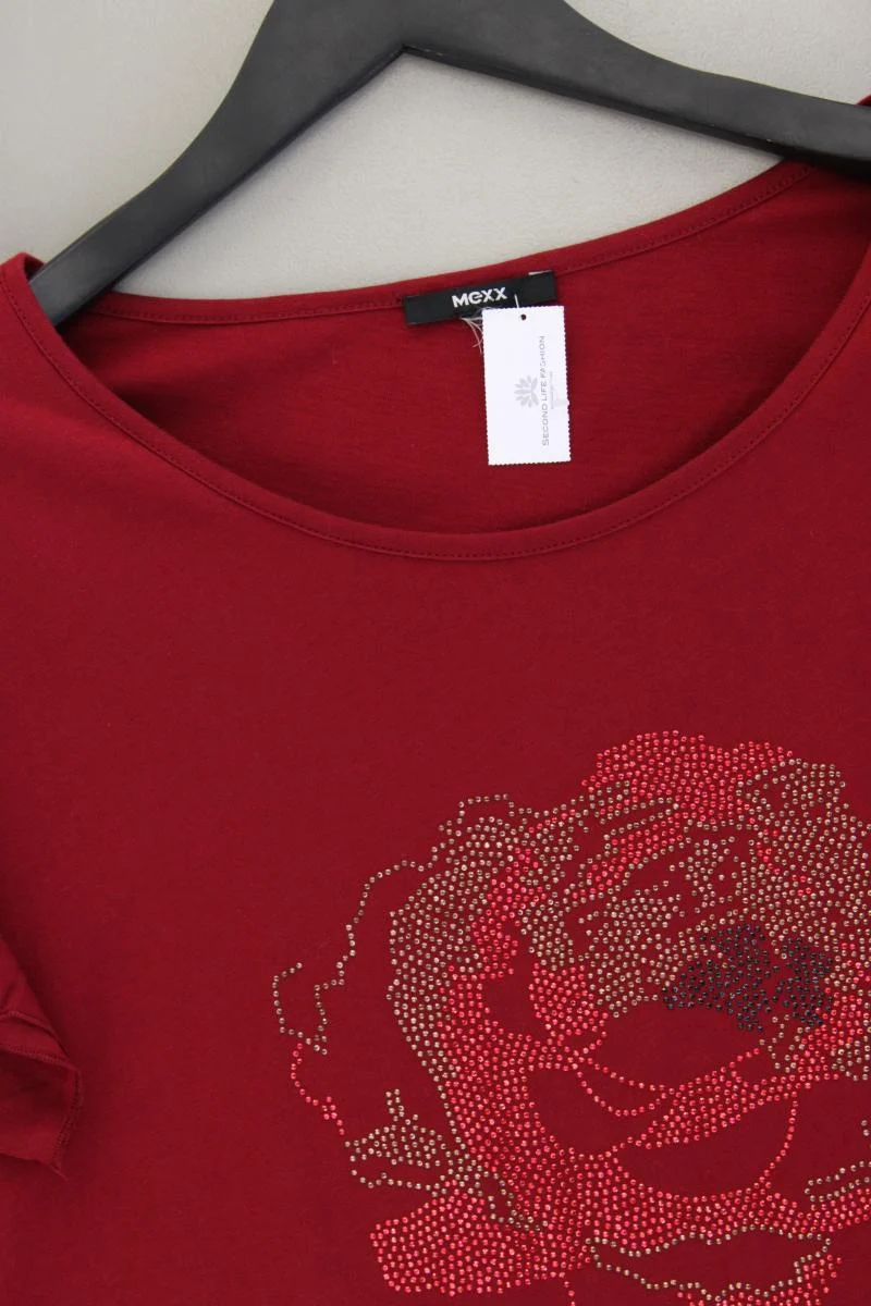 Mexx T-Shirt Gr. 44 Kurzarm rot aus Baumwolle