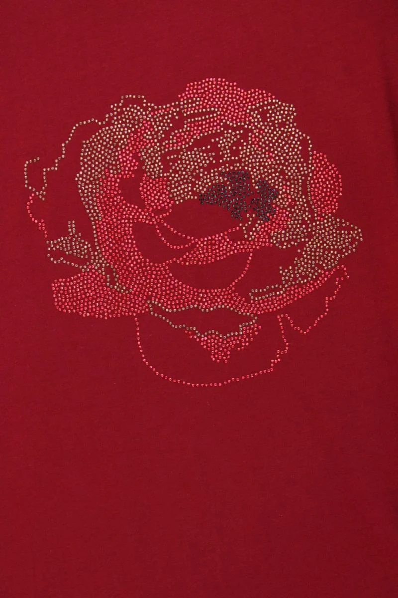 Mexx T-Shirt Gr. 44 Kurzarm rot aus Baumwolle