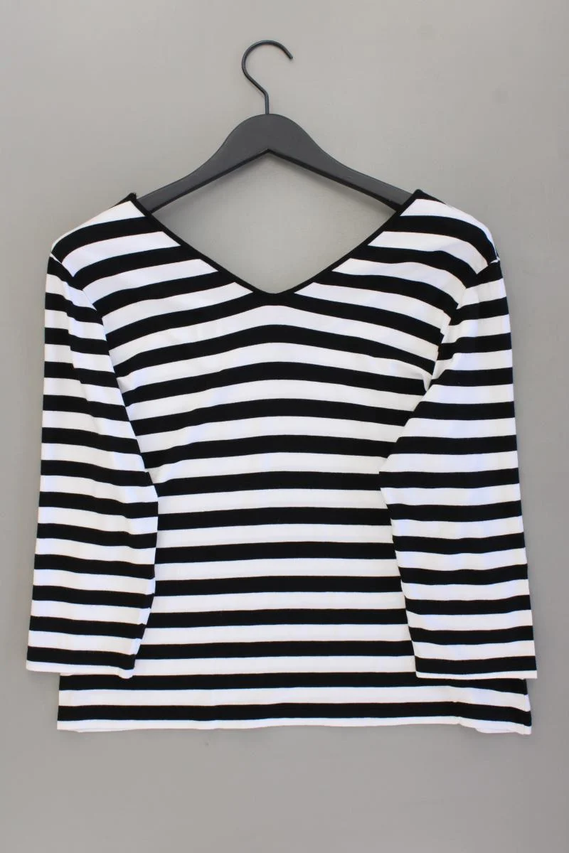 Benbarton Ringelshirt Gr. 44 gestreift 3/4 Ärmel schwarz aus Viskose