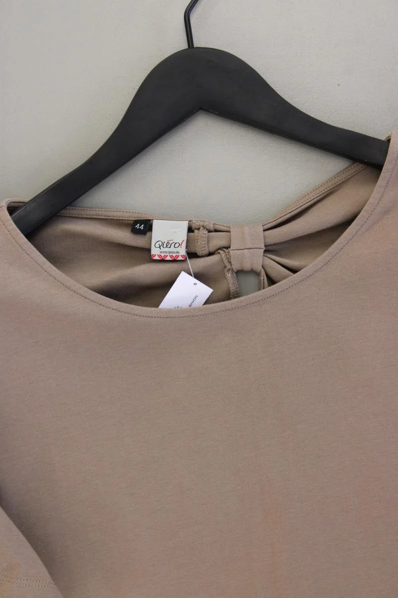 Qiero! T-Shirt Gr. 44 neuwertig Kurzarm braun aus Baumwolle