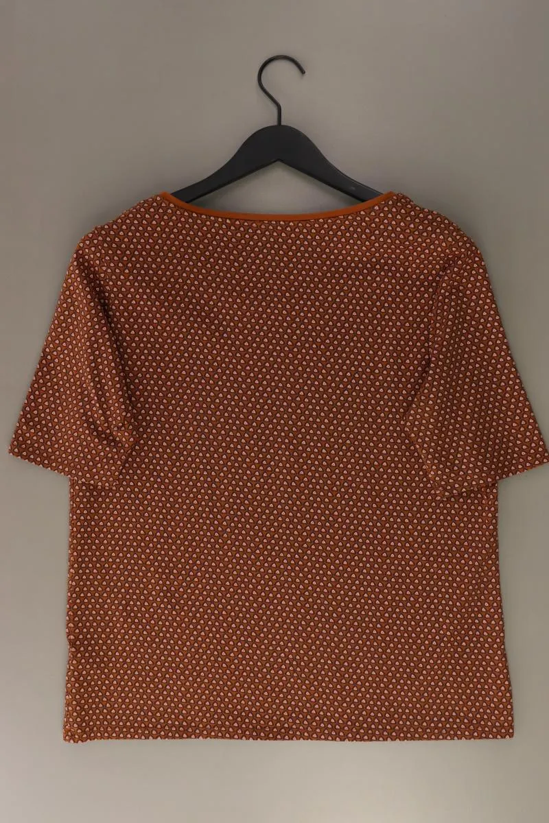 Esprit Printshirt Gr. XXL geometrisches Muster Kurzarm braun aus Baumwolle