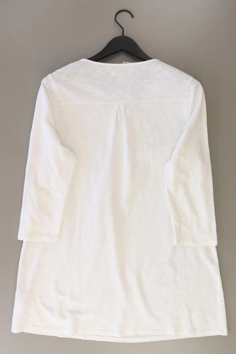 Boden Longshirt Gr. 44 3/4 Ärmel weiß aus Baumwolle