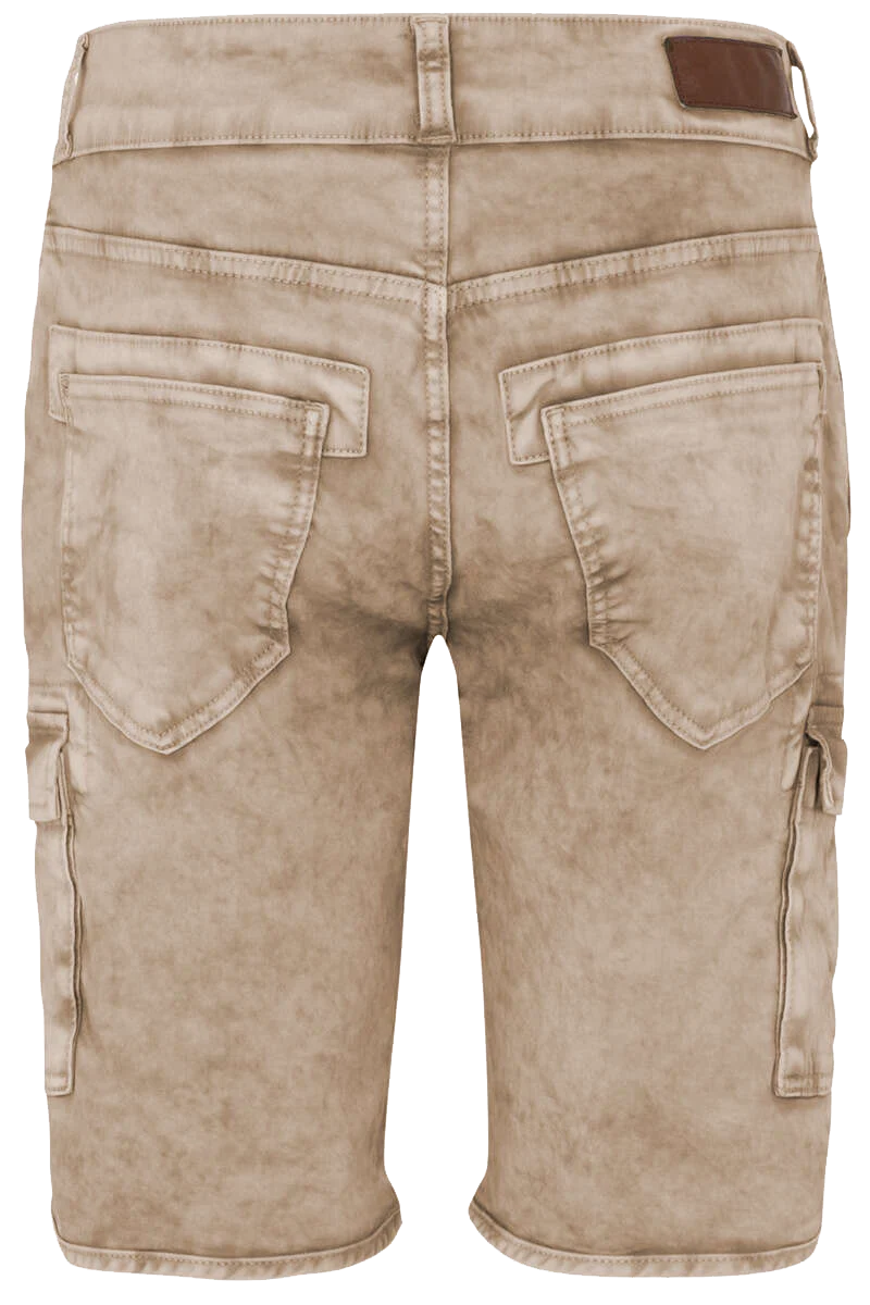 Herren Jeans Bermuda Cargo schlamm