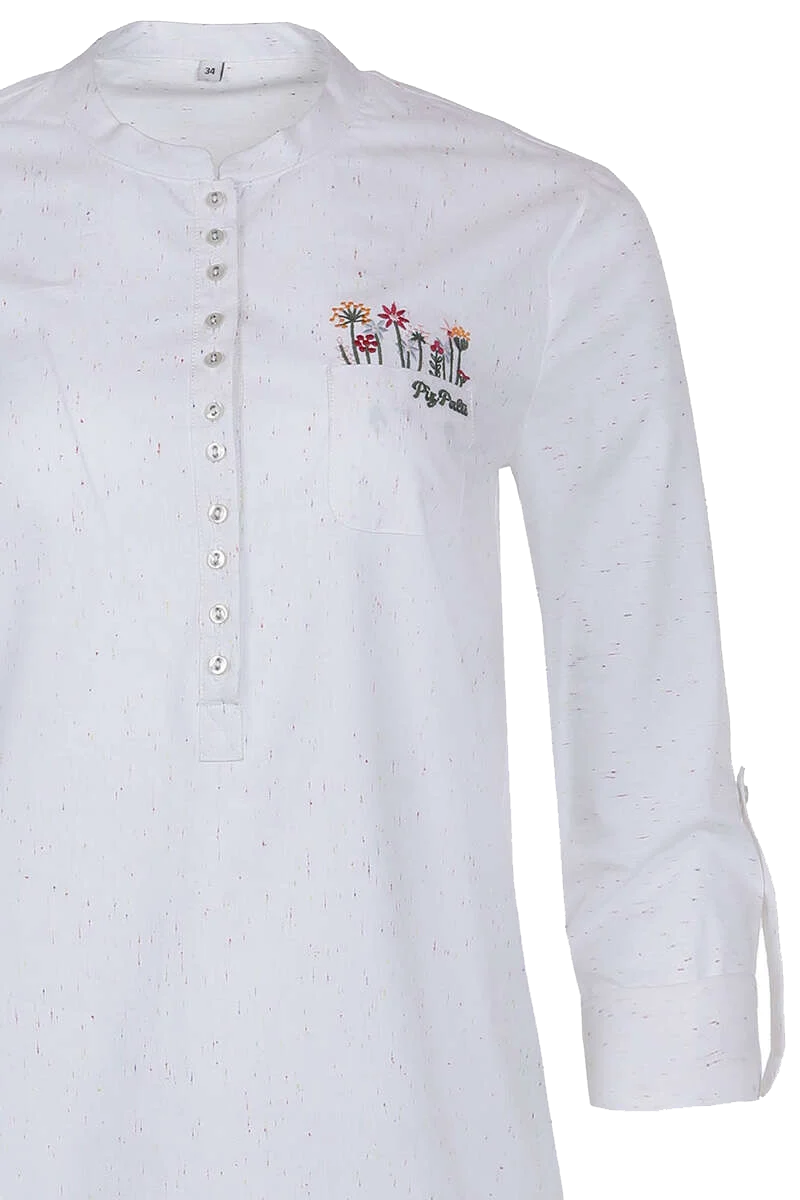 Trachtenbluse mit Krempelarm