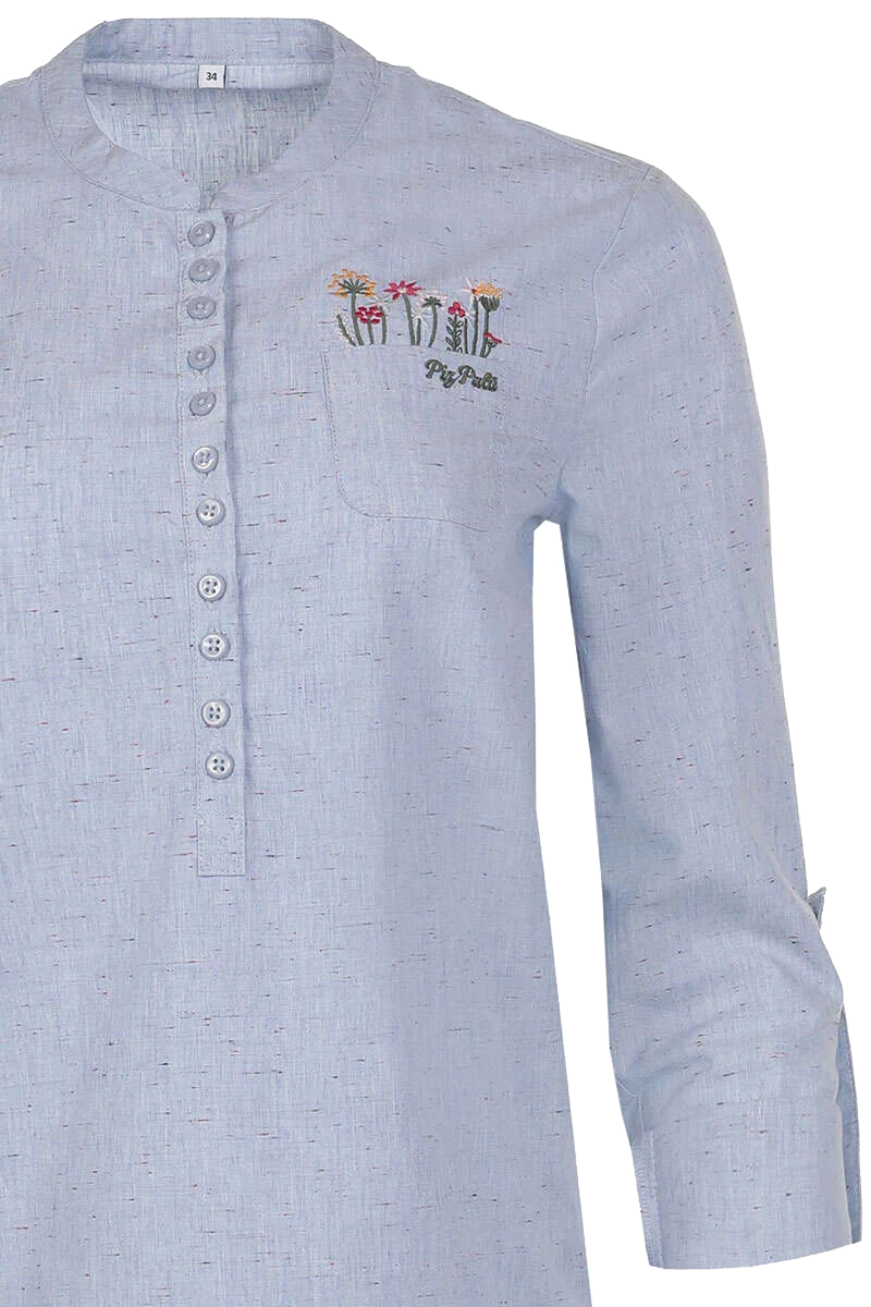Trachtenbluse mit Krempelarm