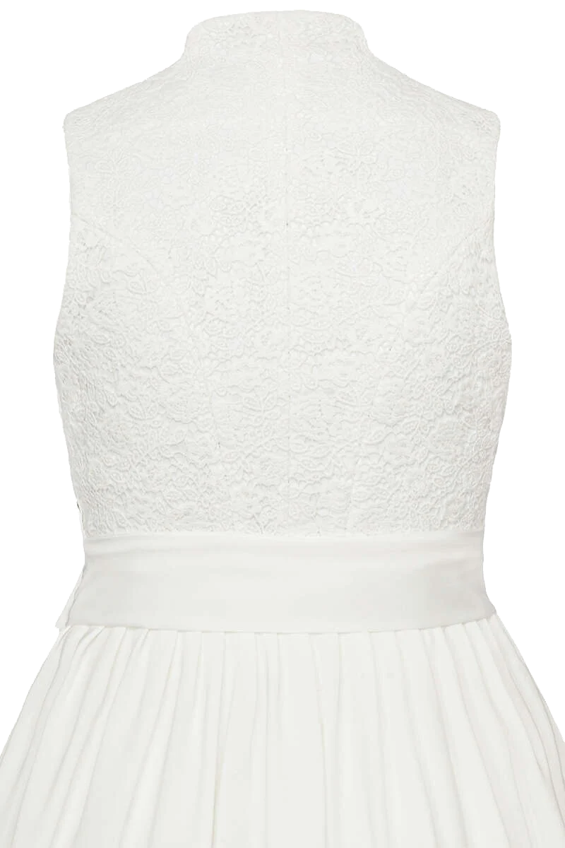 Umstands-Brautdirndl Kleid mit Schneewittchenkragen